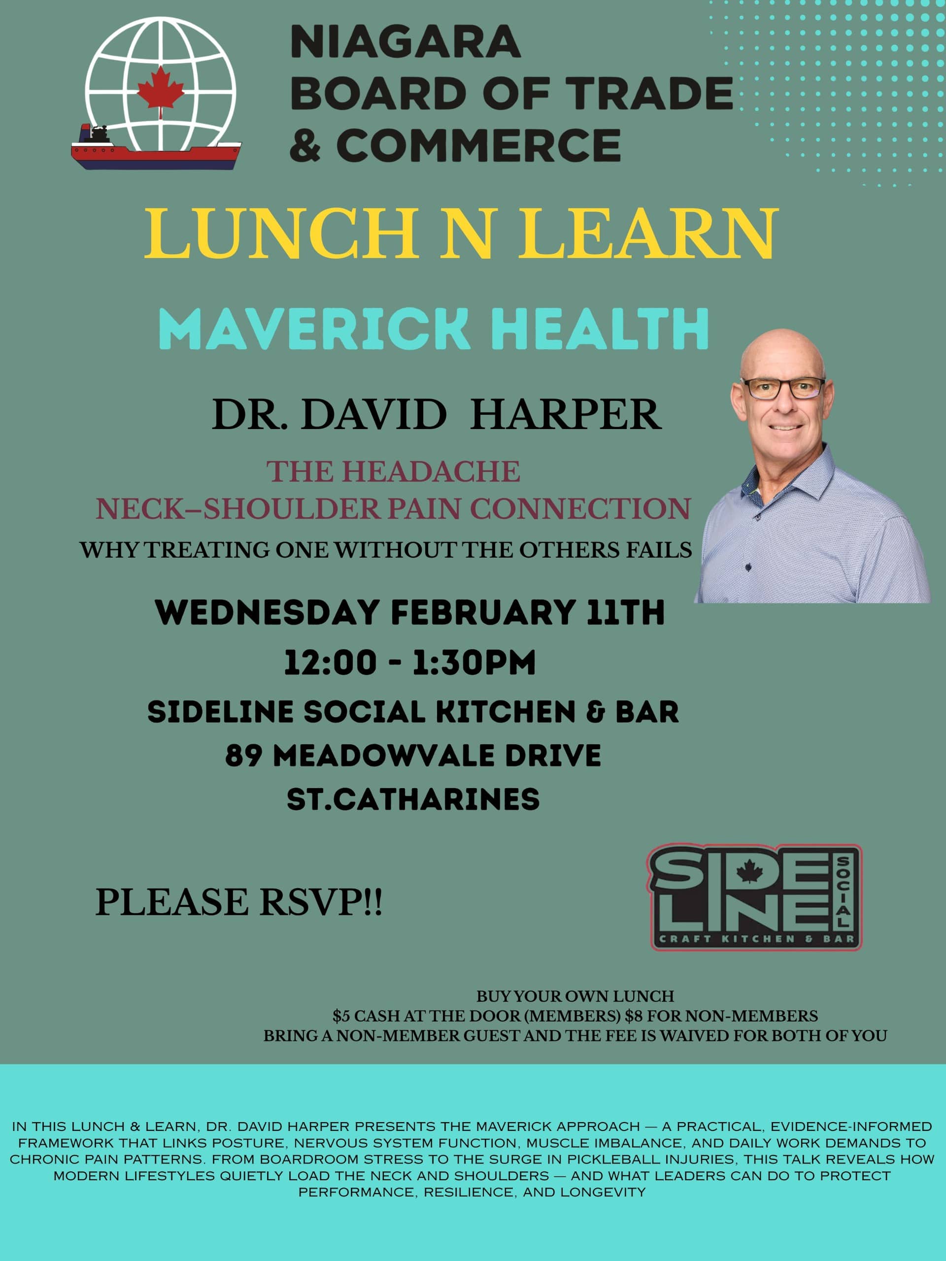 the headache lunch & learn poster